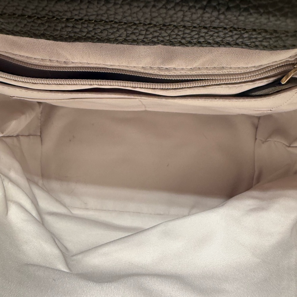 Kate Spade olive green New York sinch pebbled leather backpack - Picture 6 of 13